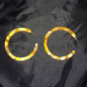 orange hoop earrings